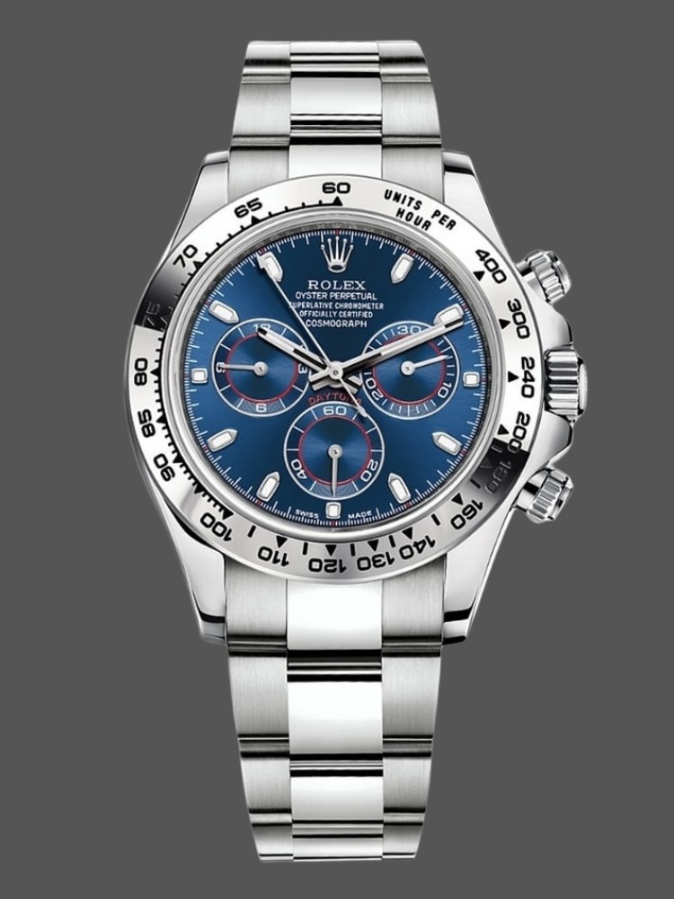 Rolex Cosmograph Daytona 116509 Blue Index Dial 40MM Mens Replica Watch