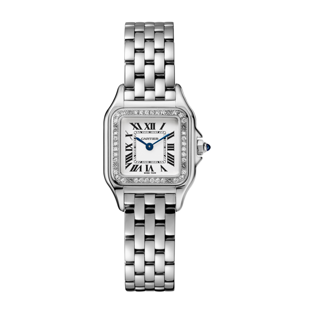 Cartier Panth猫re Stainless Steel & Diamonds Small Model Ladies Watch, W4PN0007
