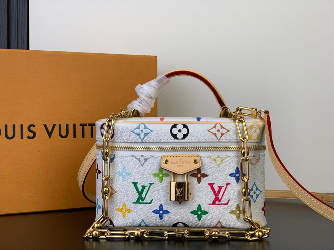 Louis Vuitton Bags MonogramTakashi Murakami Shoulder Bag Monogram LV x TM VANITY CHAIN POUCH M13662锛�12AReplica锛�