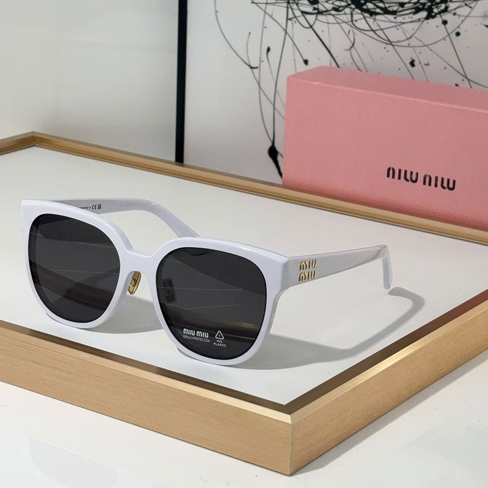 Miumiu Mirror leg logo irregular shaped Sunglasses Top quality 锛�Replica锛�
