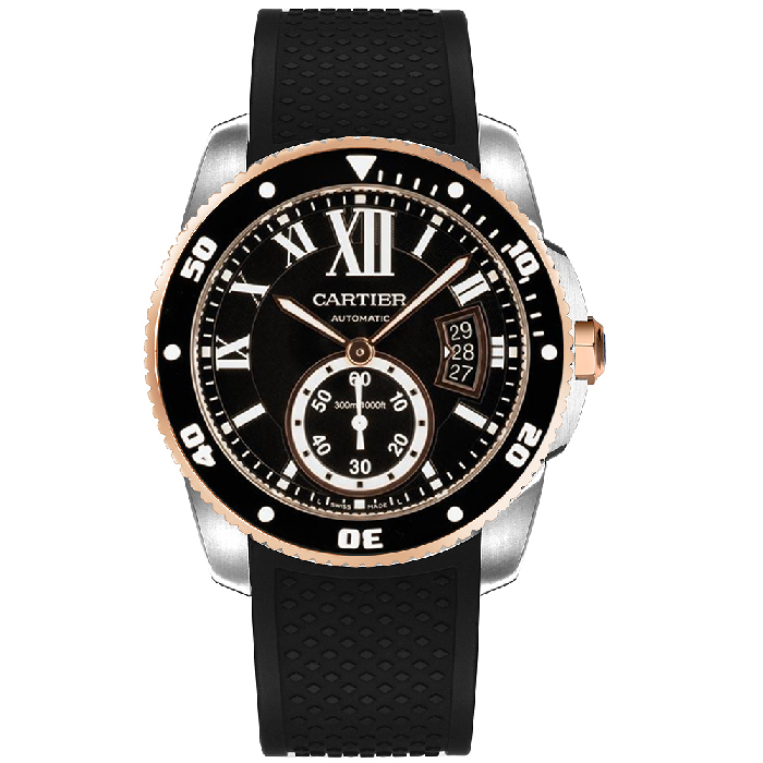CARTIER Calibre Rose Gold Mix Black 42mm