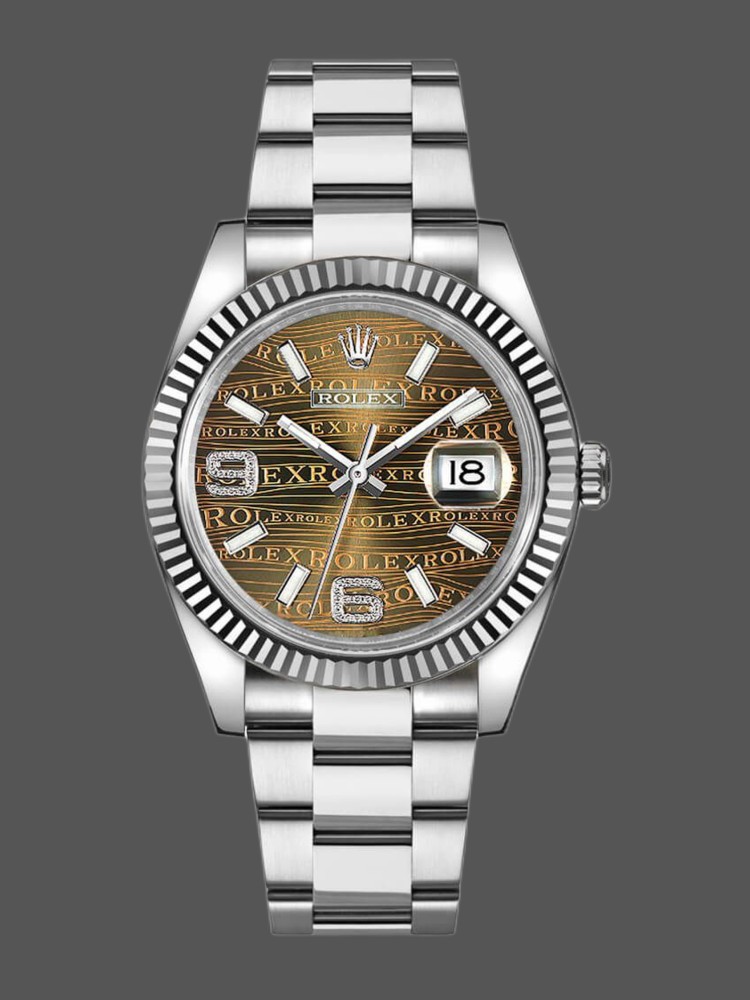 Rolex Datejust 116234 Waves Bronze Diamond Dial 36mm Unisex Replica Watch
