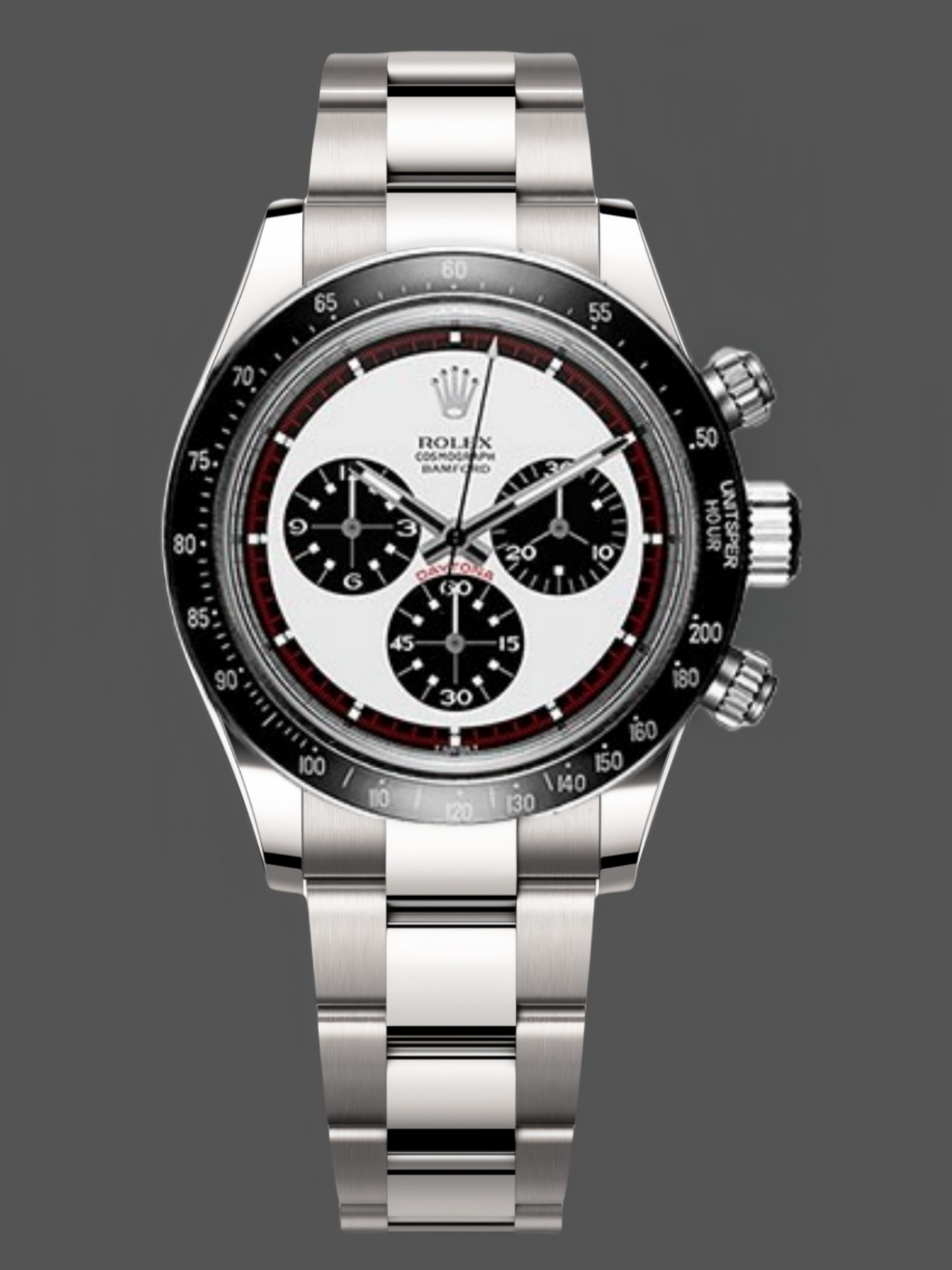 Rolex Cosmograph Daytona 116520 Bamford Paul Newman White Dial Steel 40mm Men's Watch