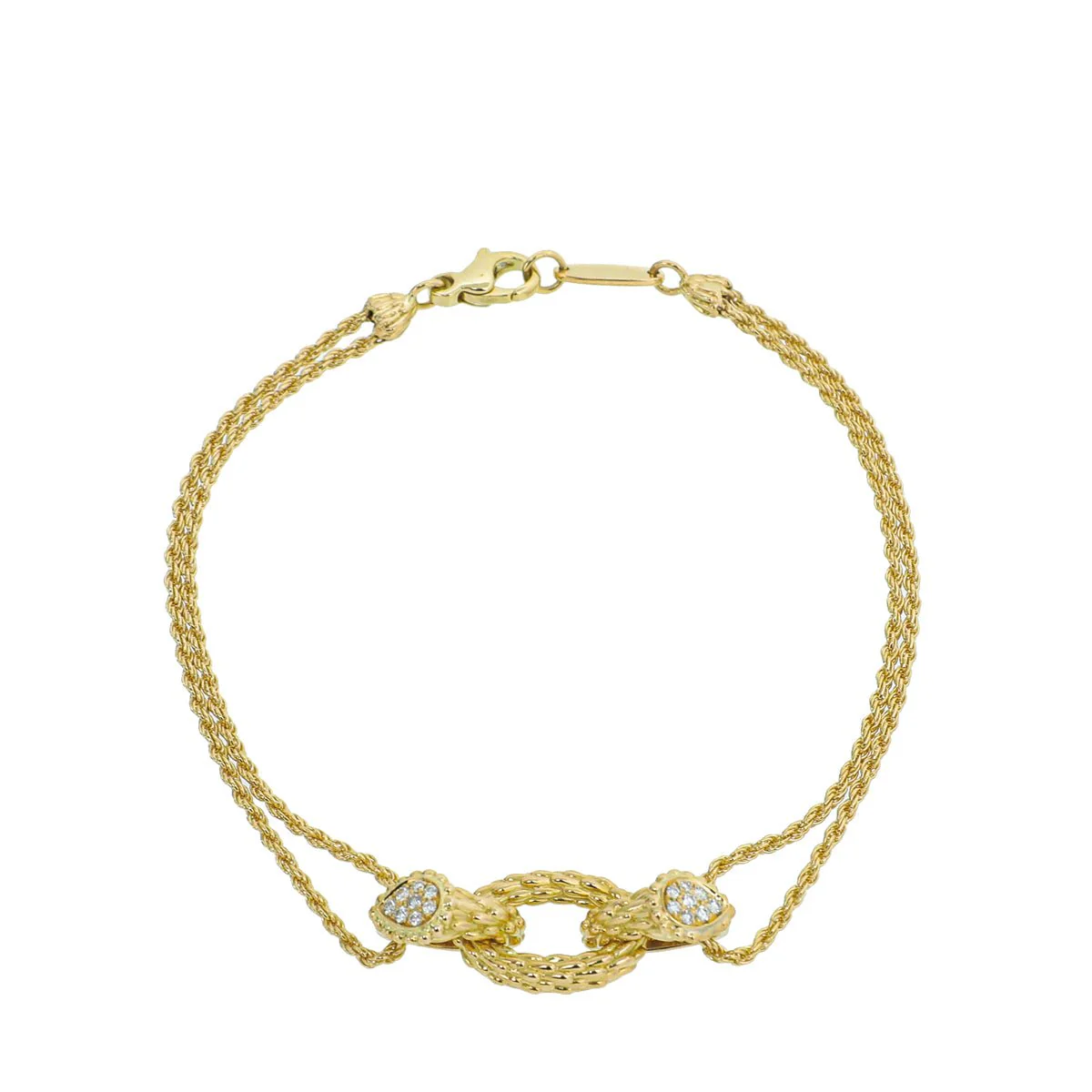 Boucheron 18K Yellow Gold Diamond Serpent Boheme Bracelet