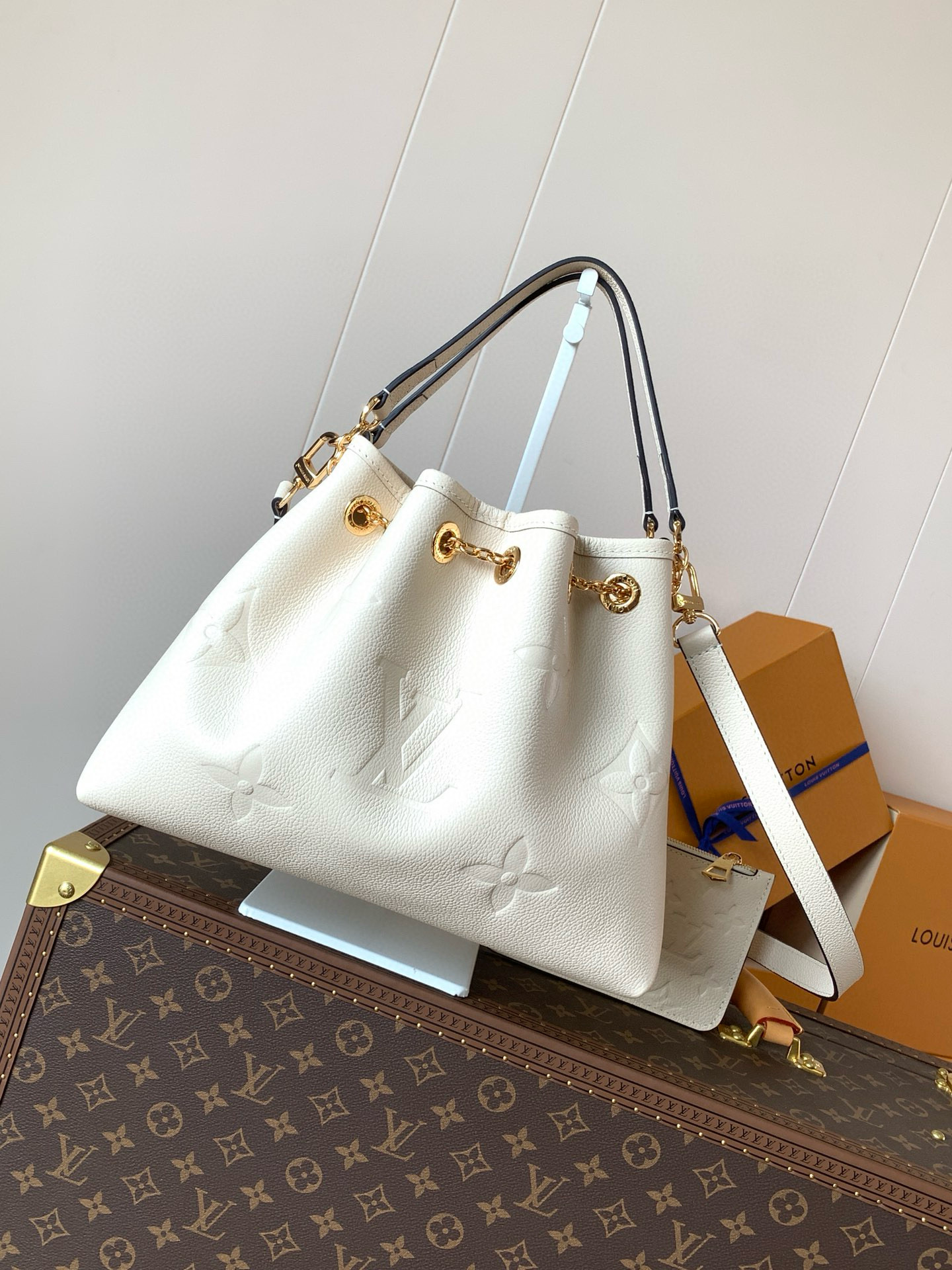 LV Monogram Empreinte Bundle Drawstring Chain Bag