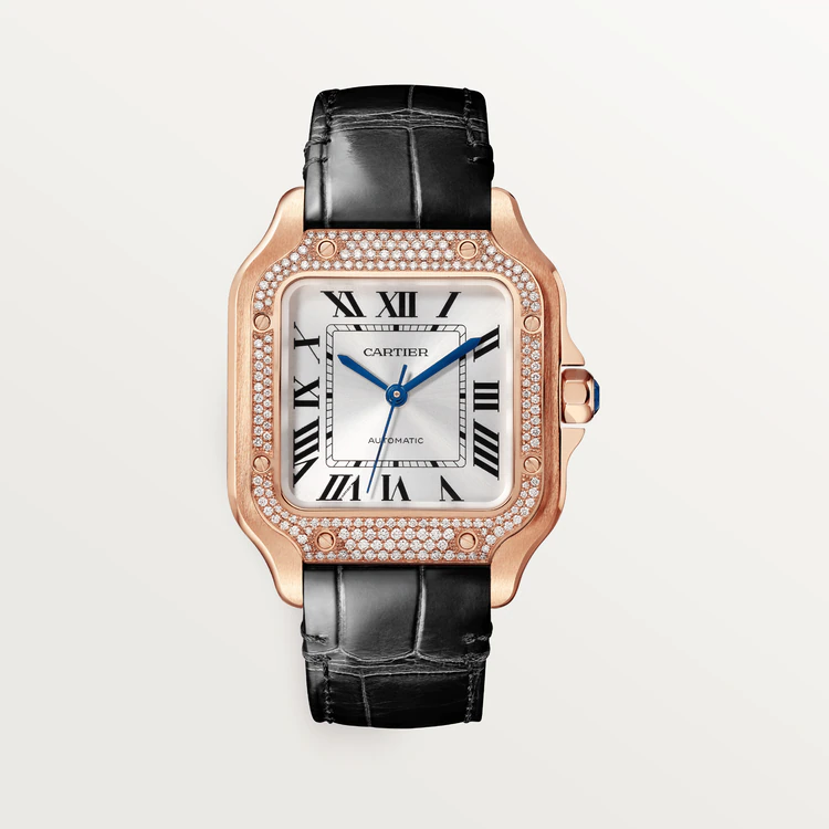 Cartier Santos Rose Gold & Diamonds Lady��s Watch, WJSA0012