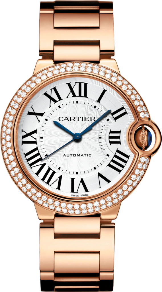 Cartier Ballon Bleu 36mm Rose Gold & Diamond Lady��s Watch, WJBB0067