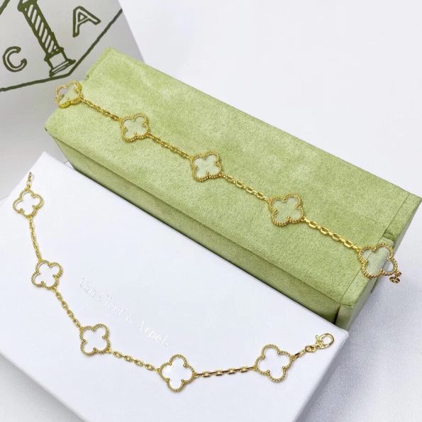 High Van Cleef Bracelet Dupe, Transparent Clover Bracelet