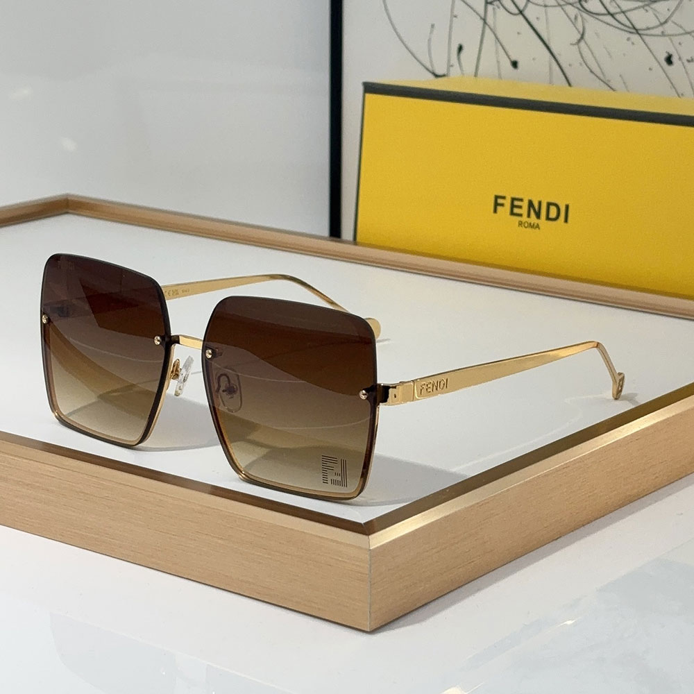 Fendi Butterfly Metal Frame Mirror Sunglasses Top quality 锛�Replica锛�