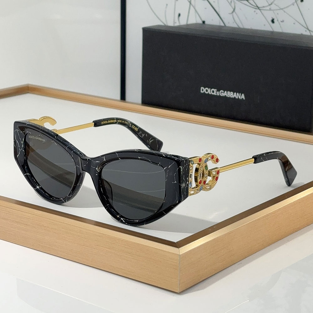 DOLCE & GABBAN DG Large Logo With Metal Mirror legs Sunglasses Top quality 锛�Replica锛�