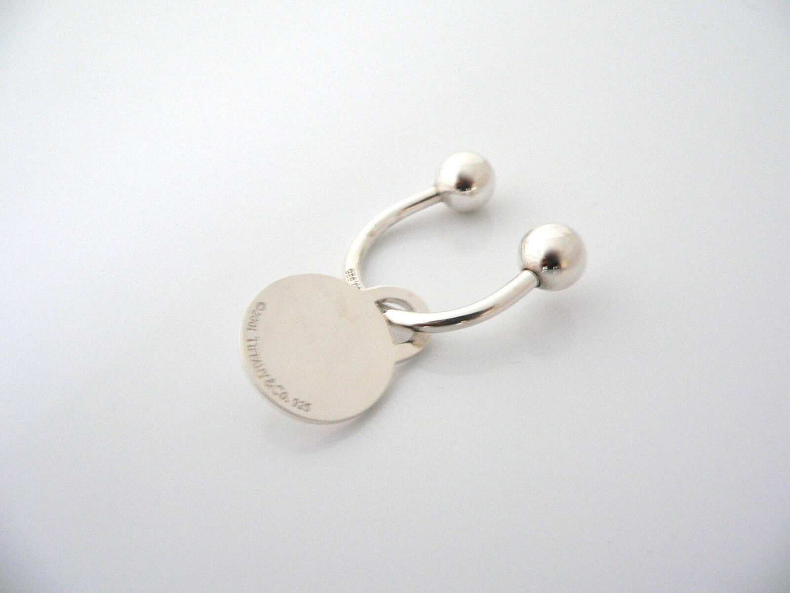 Tiffany & Co Key Ring Silver Circle Round Keychain Key Chain Housewarming Gift