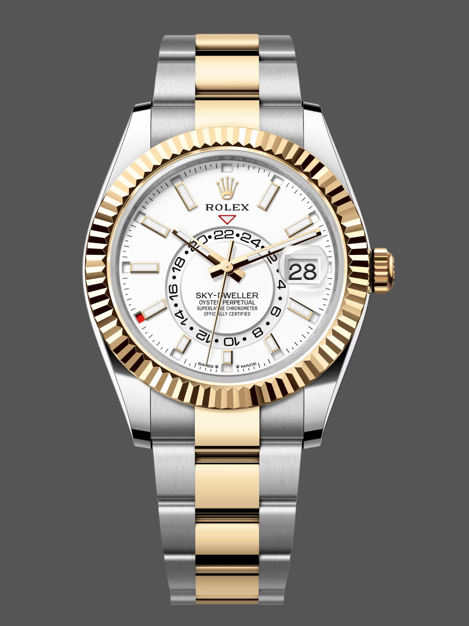 Rolex Sky Dweller 42mm White Dial Stick Markers m336933 0005 Men's Watch