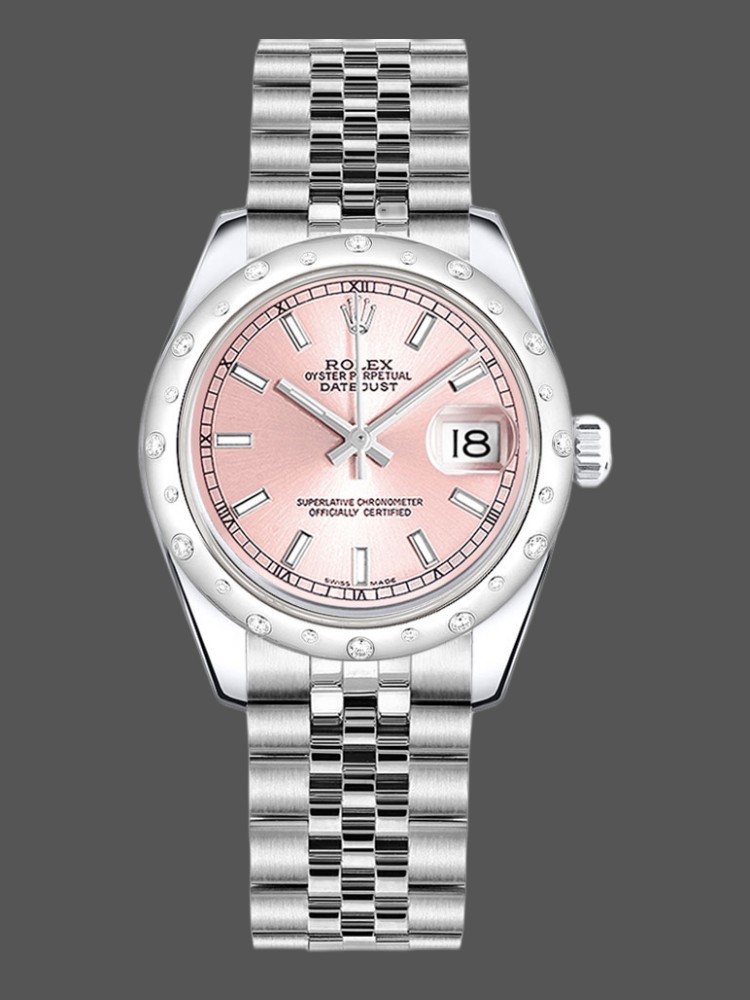 Rolex Datejust 178344 Pink Dial Jubilee Bracelet 31MM Lady Replica Watch
