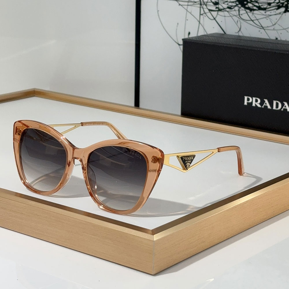 Prada Mirror leg Hollowed Out Stereoscopic Logo sunglasses Top quality 锛�Replica锛�