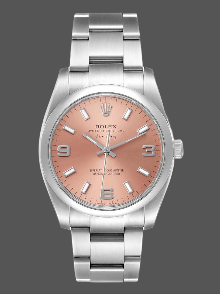 Rolex Oyster Perpetual Air-King 114200 Salmon Dial 34mm Unisex Replica watch