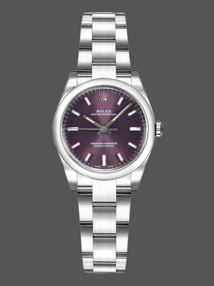 Rolex Oyster Perpetual 176200 Grape Red Dial 26mm Lady Replica Watch