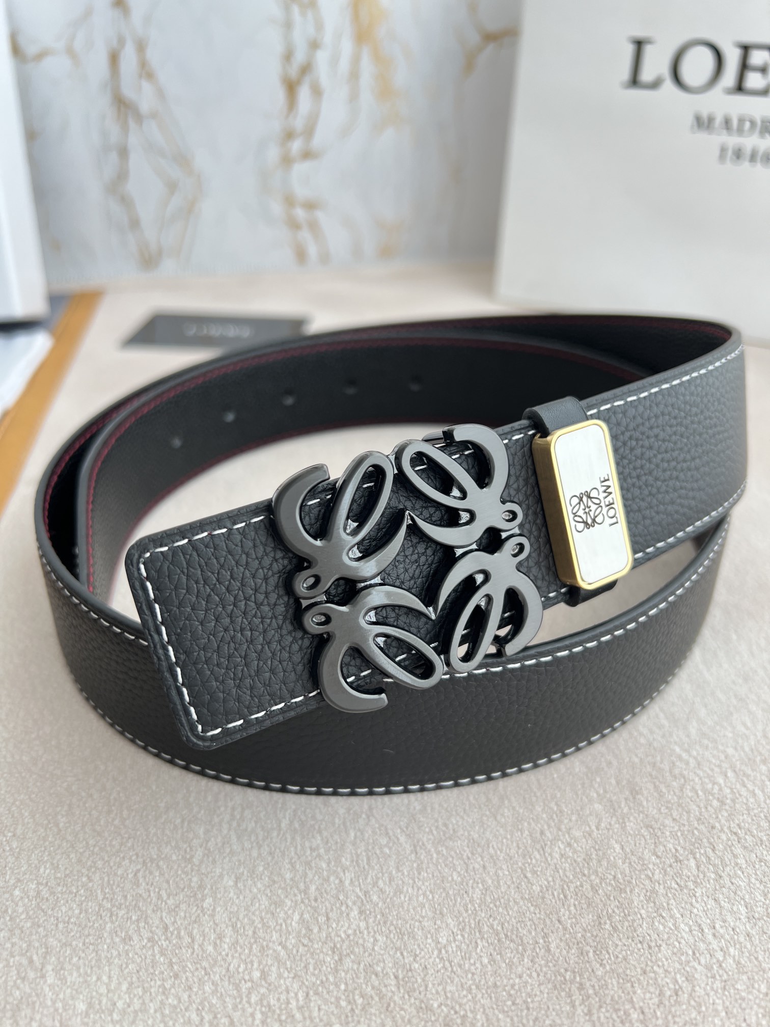 Loewe Leather Belts 1:1 Mirror Version