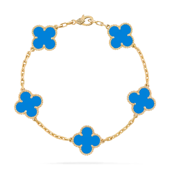 Van Cleef Clover Bracelet Dupe, Blue Clover Bracelet