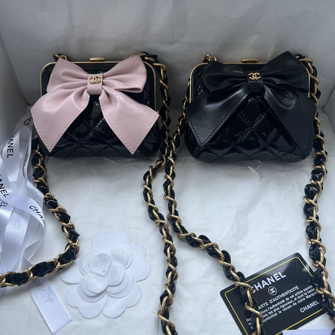 Chanel Bow Cute Clip Bag Sheepskin