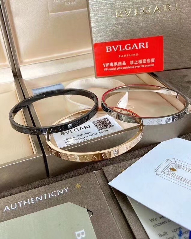 Bvlgari Monogrammed Bracelet with Solitaire