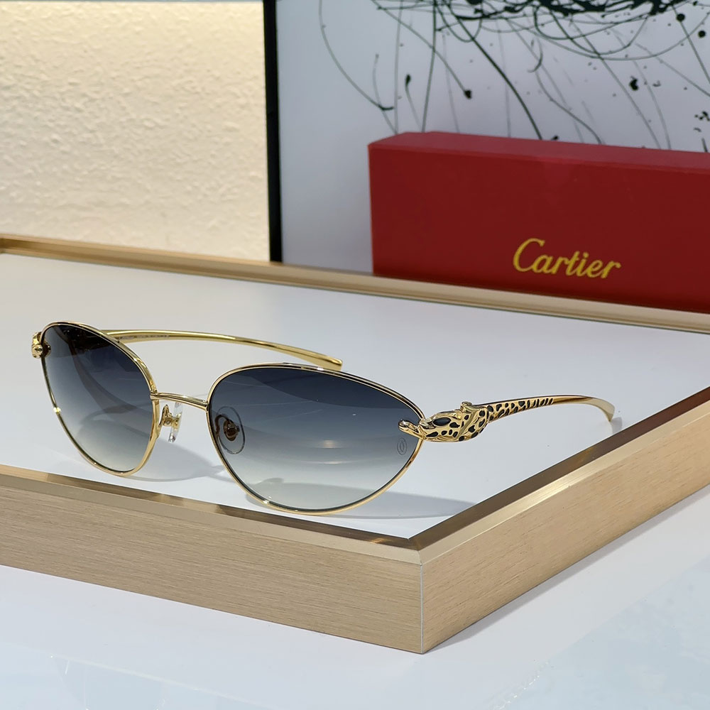 Cartier Metal Cutout Frame Sunglasses Top quality 锛�Replica锛�