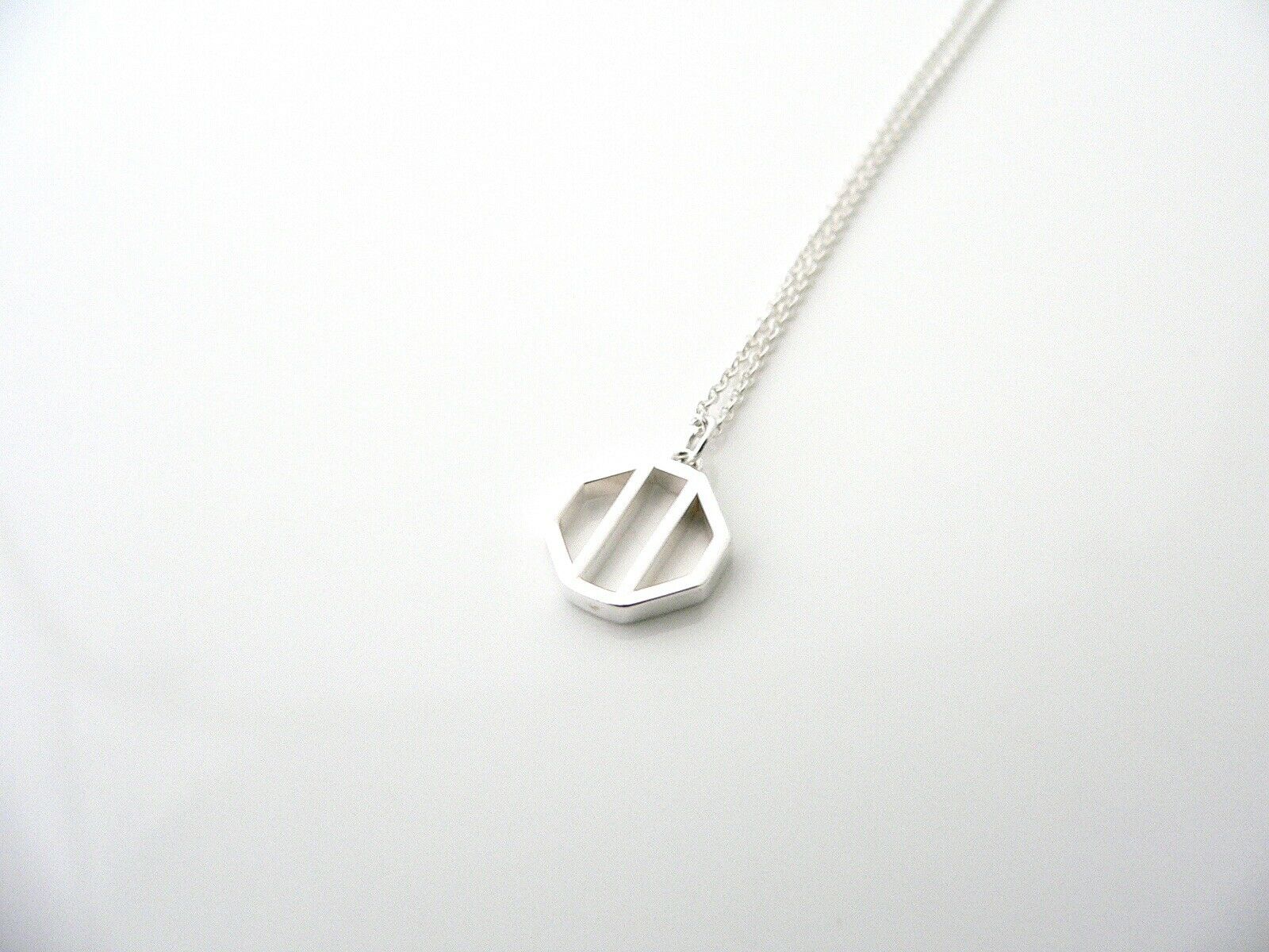 Tiffany & Co Zellige Necklace Pendant Charm Chain Sterling Silver Love Gift T&Co