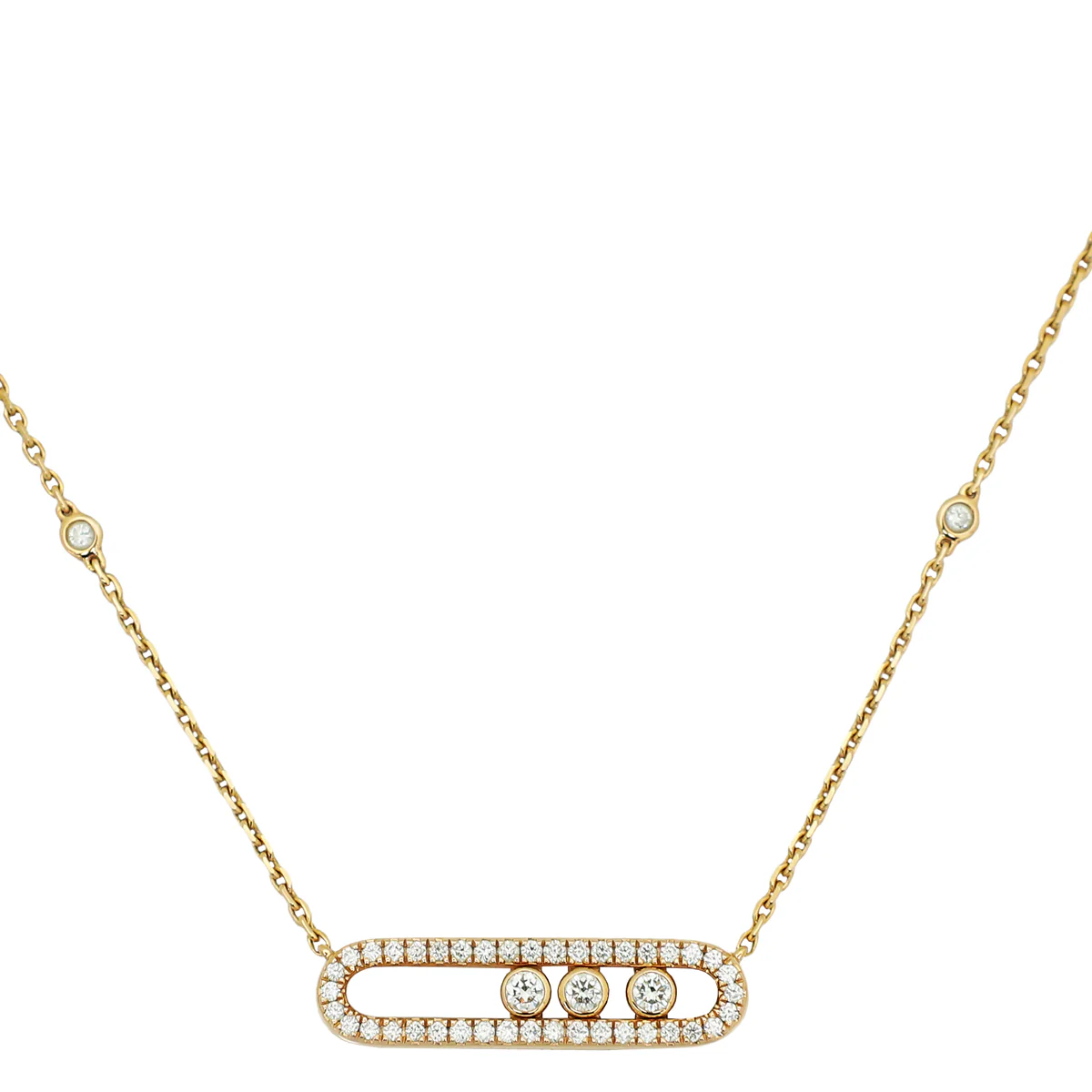 Messika 18K Rose Gold Diamond Baby Move Pav茅 Necklace