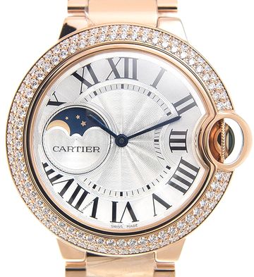 Cartier Ballon Bleu 37 mm 18K Rose Gold & Diamond Lady��s Watch, WJBB0025