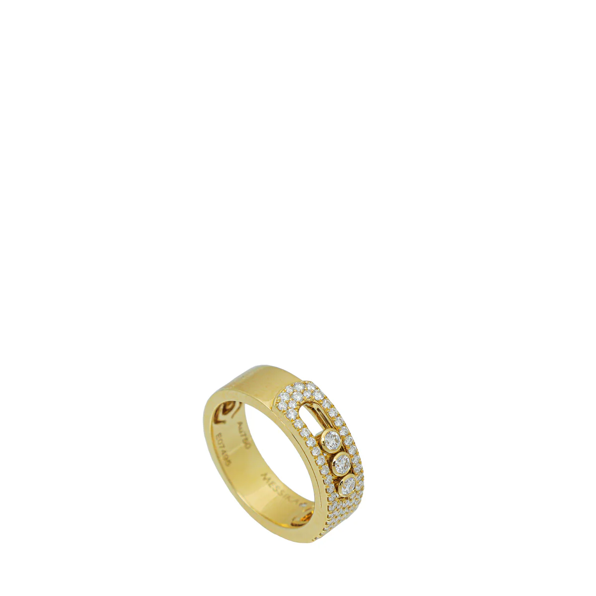 Messika 18K Yellow Gold Diamond Move Uno Pave Ring