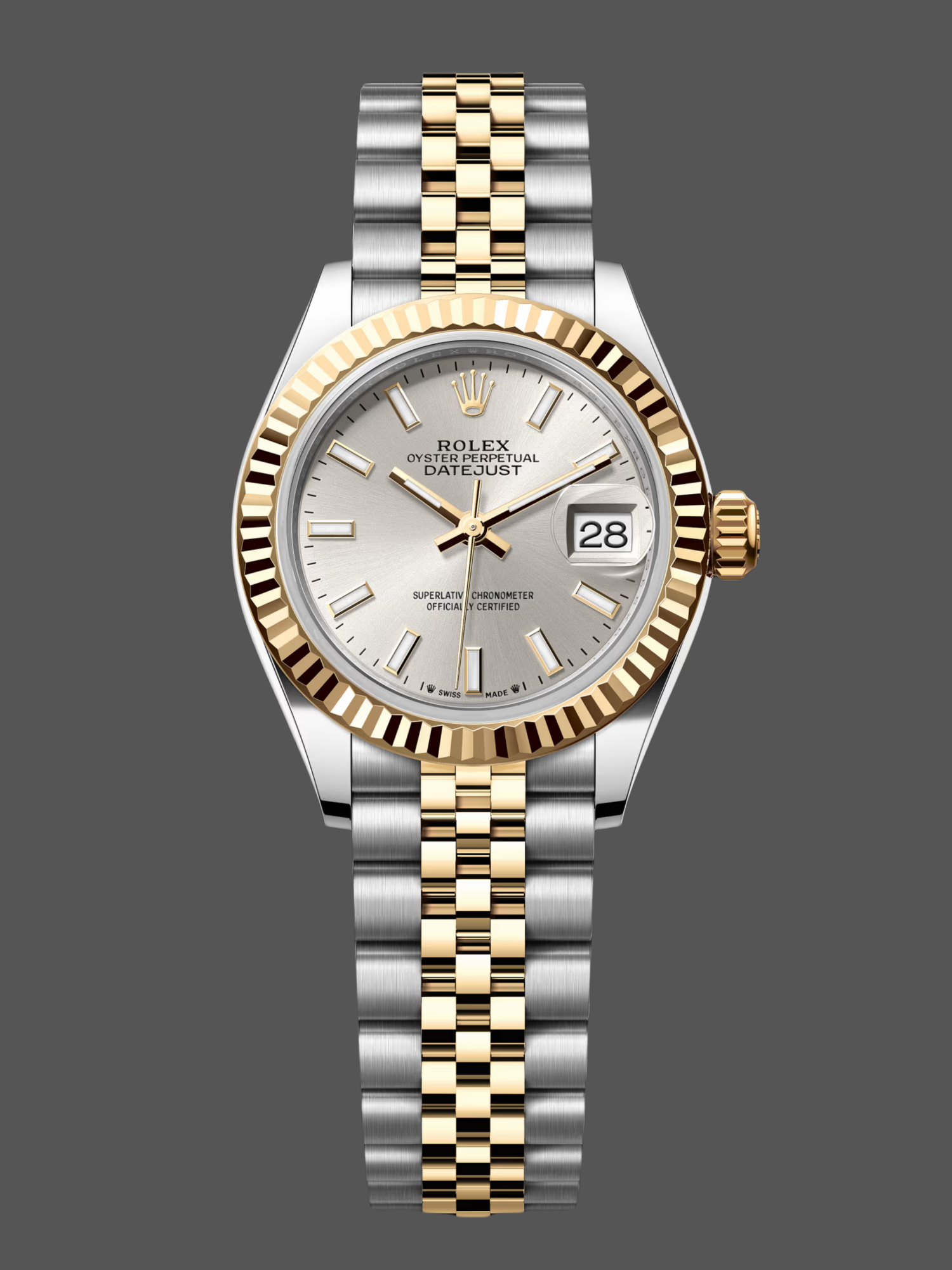 Rolex Datejust 28mm 279173 0019 Silver Index Dial Fluted Bezel 28mm Lady Replica Watch