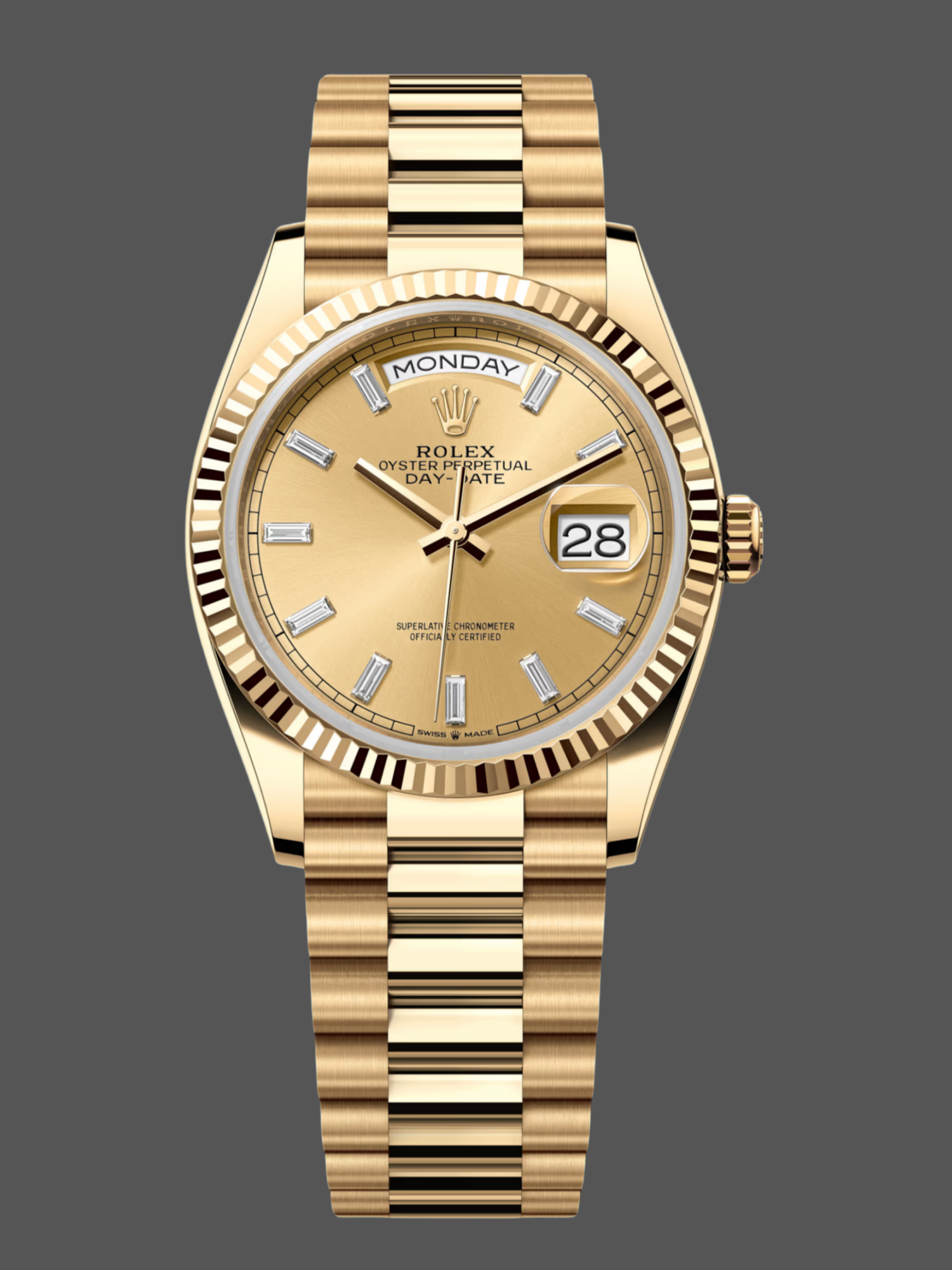 Rolex Day Date 36 Champagne Dial Yellow Gold Bracelet 128238 0132