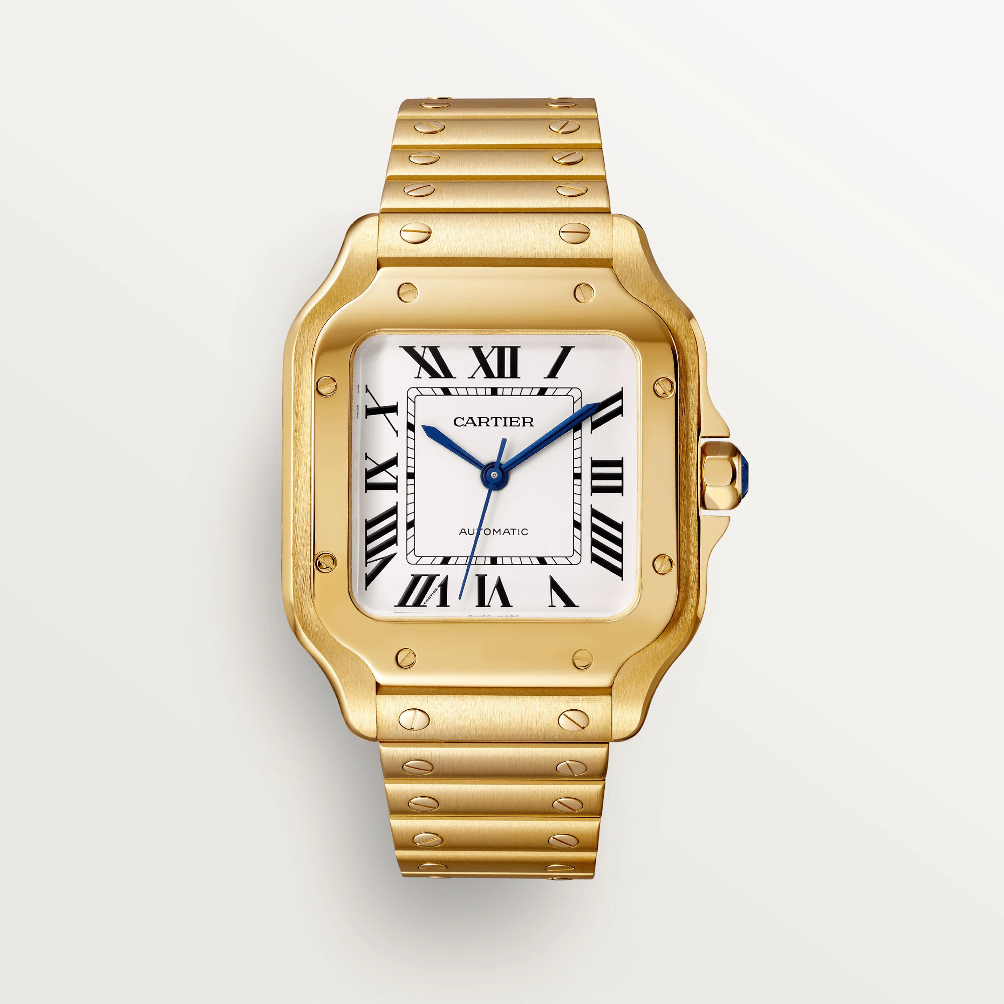 Cartier Santos 18K Yellow Gold Men��s Watch, WGSA0010
