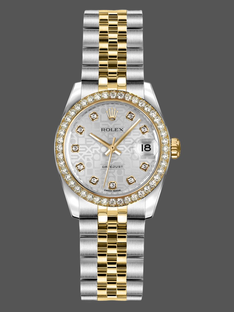 Rolex Datejust 179383 Silver Jubilee Dial 26MM Lady Replica Watch