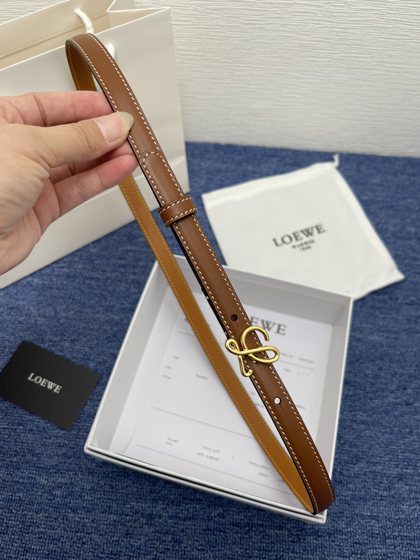 Loewe Leather Belts 1:1 Mirror Version