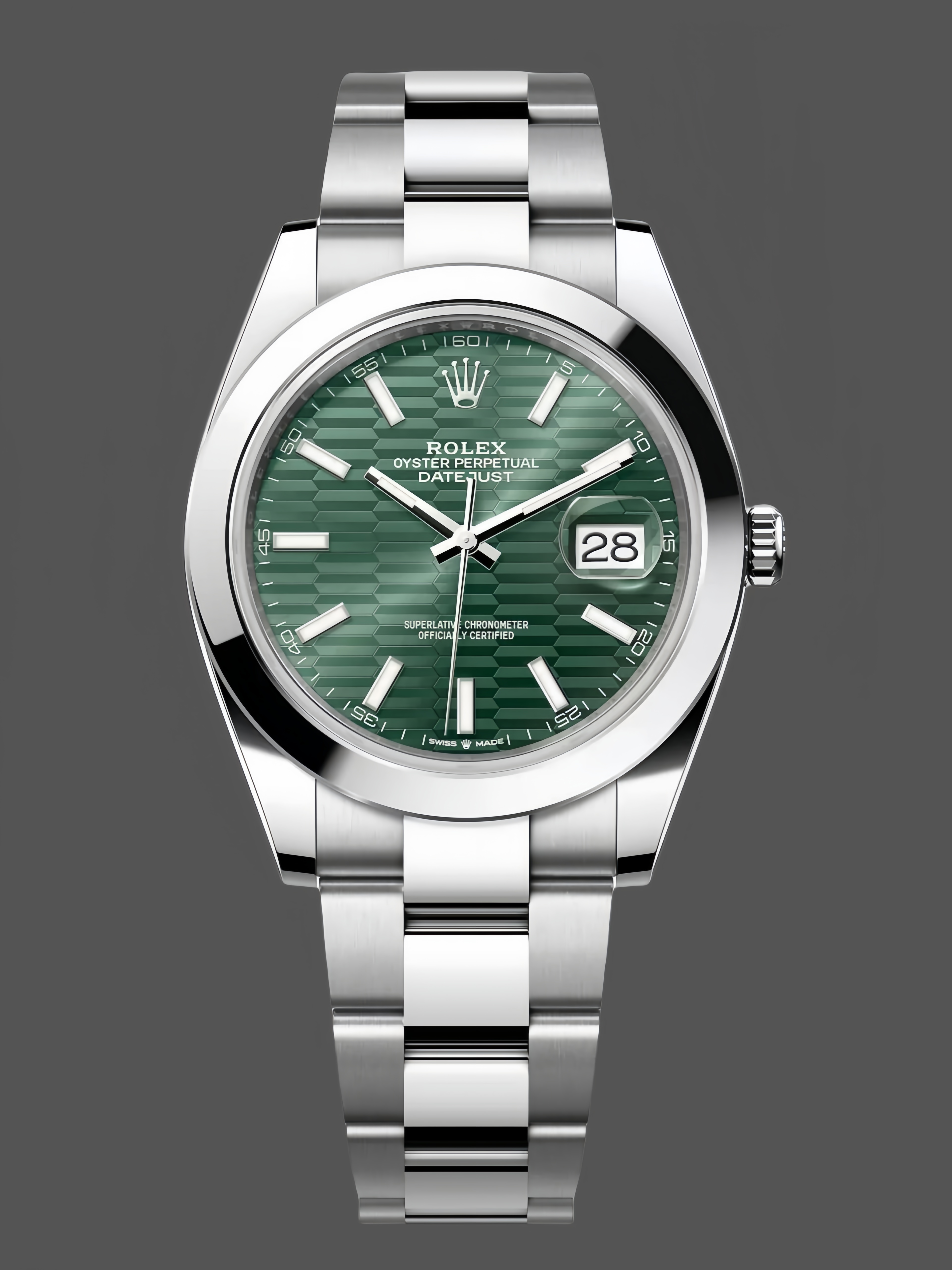Rolex Datejust 41mm Steel Oyster Bracelet Smooth Bezel 126300 0021