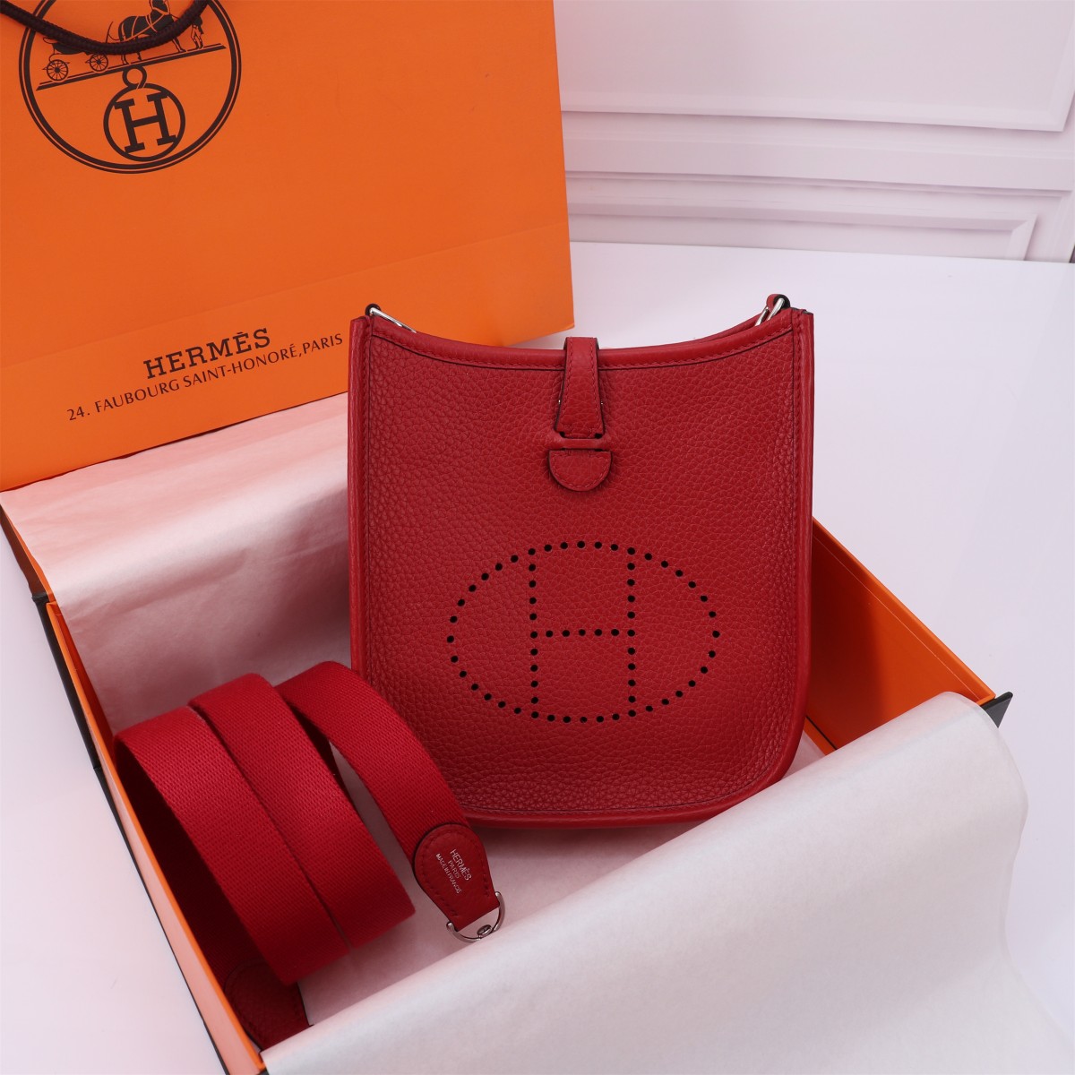 Hermes Eveline mini17 shoulder bag 锛�7AReplica锛�