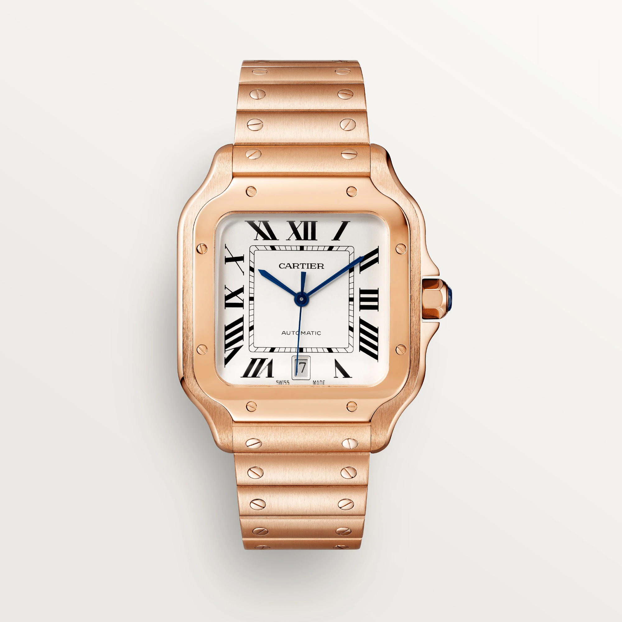 Cartier Santos Rose Gold Men��s Watch, WGSA0018