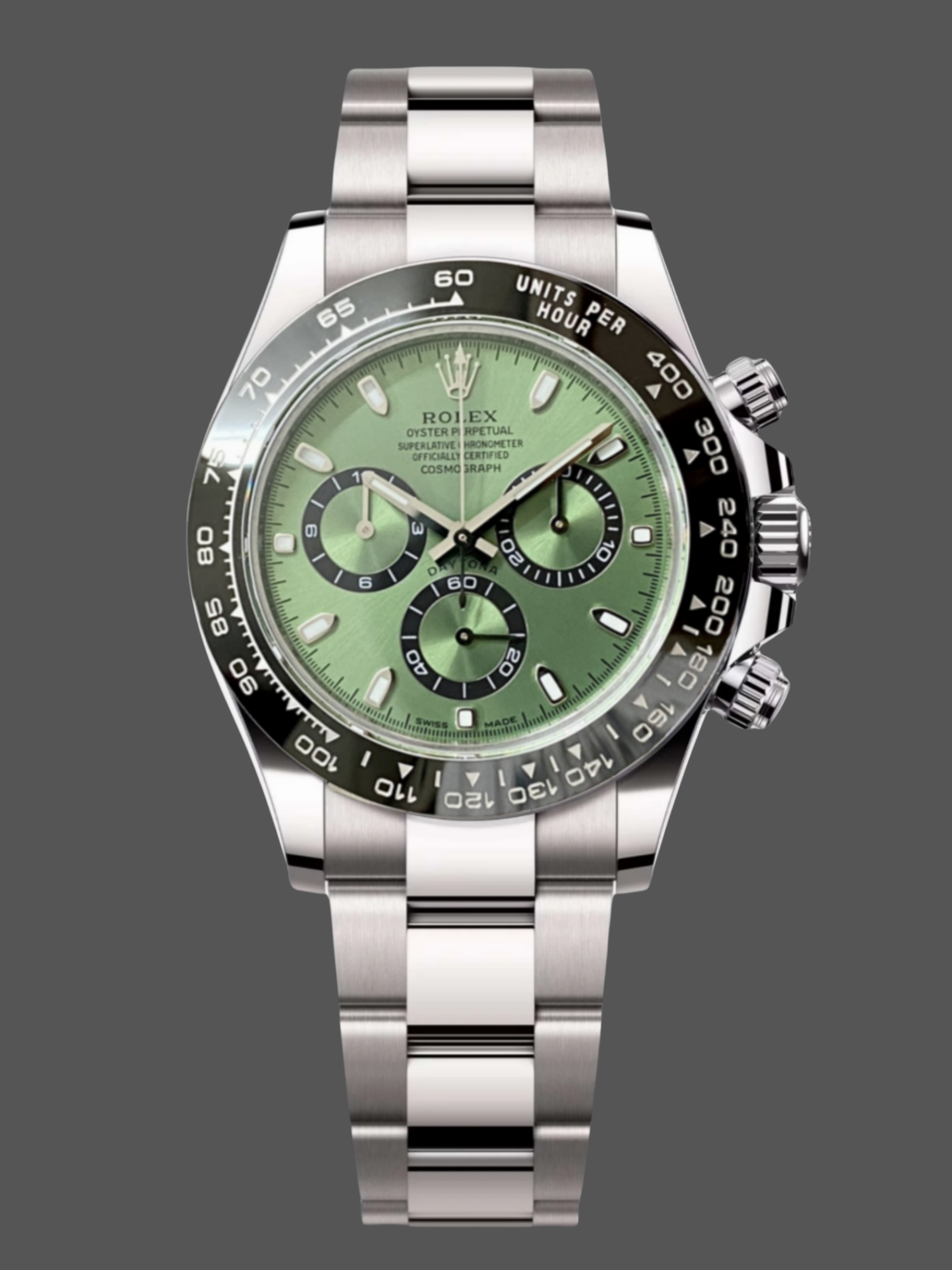 Rolex Daytona Platinum Green Dial Ceramic Bezel LNIB 126506 40mm Stainless Steel Men's Watch