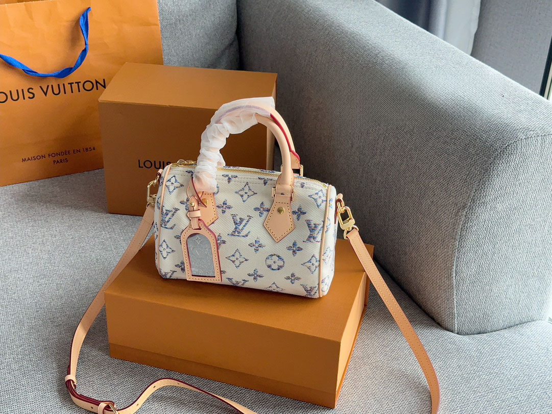 Louis Vuitton LV Speedy 20 Danim Shoulder Bag Handbag (Replica)