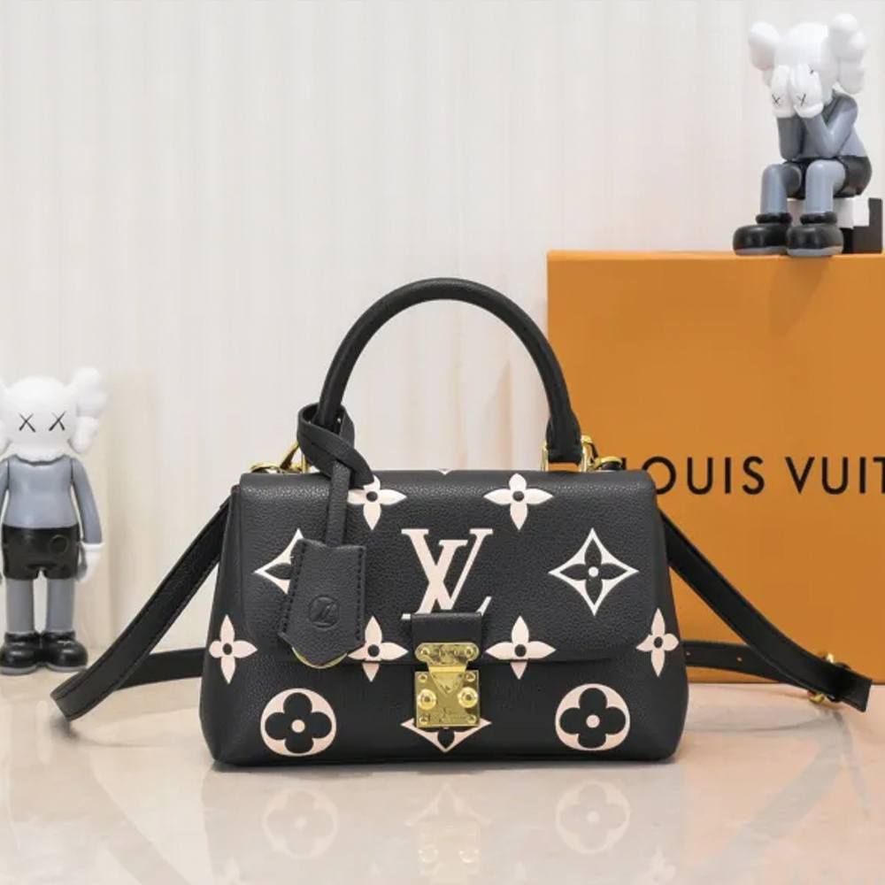 LV Madeleine Bag Black color print M45976 XX061 24-30cm