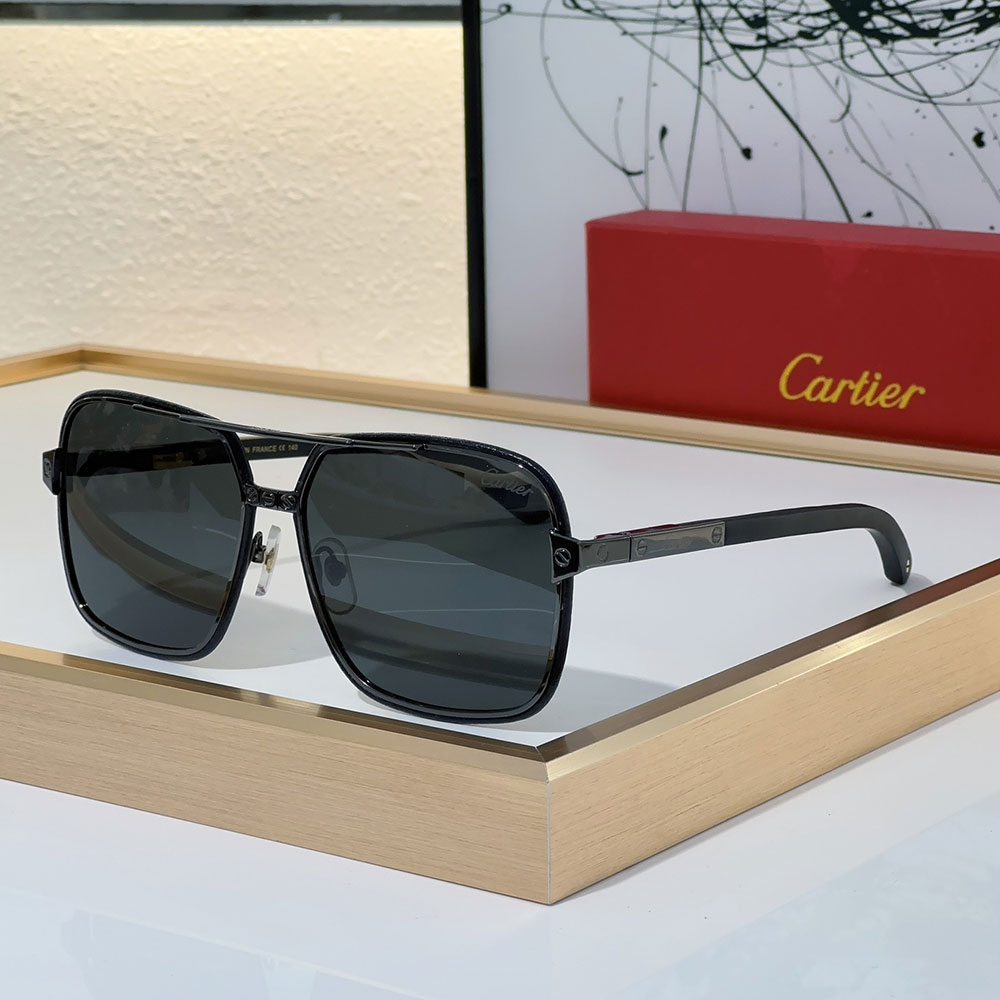 Cartier Metal Side Color Matching Aviator Sunglasses Top quality 锛�Replica锛�