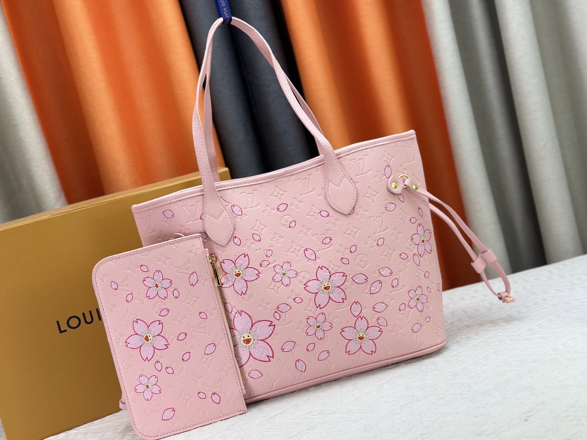 Louis Vuitton Bags M40995 M17088 Murakami Takashi Pink Sakura The legendary Neverfull medium handbag锛�7AReplica锛�