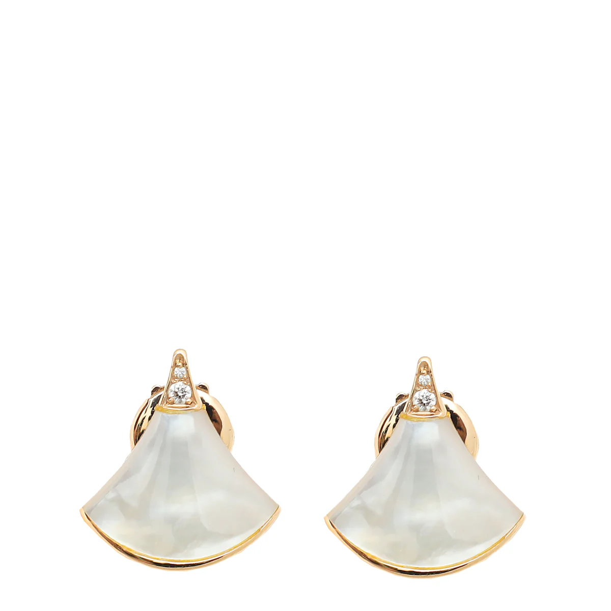 Bvlgari 18K Rose Gold MOP Diamond Diva's Dream Earrings