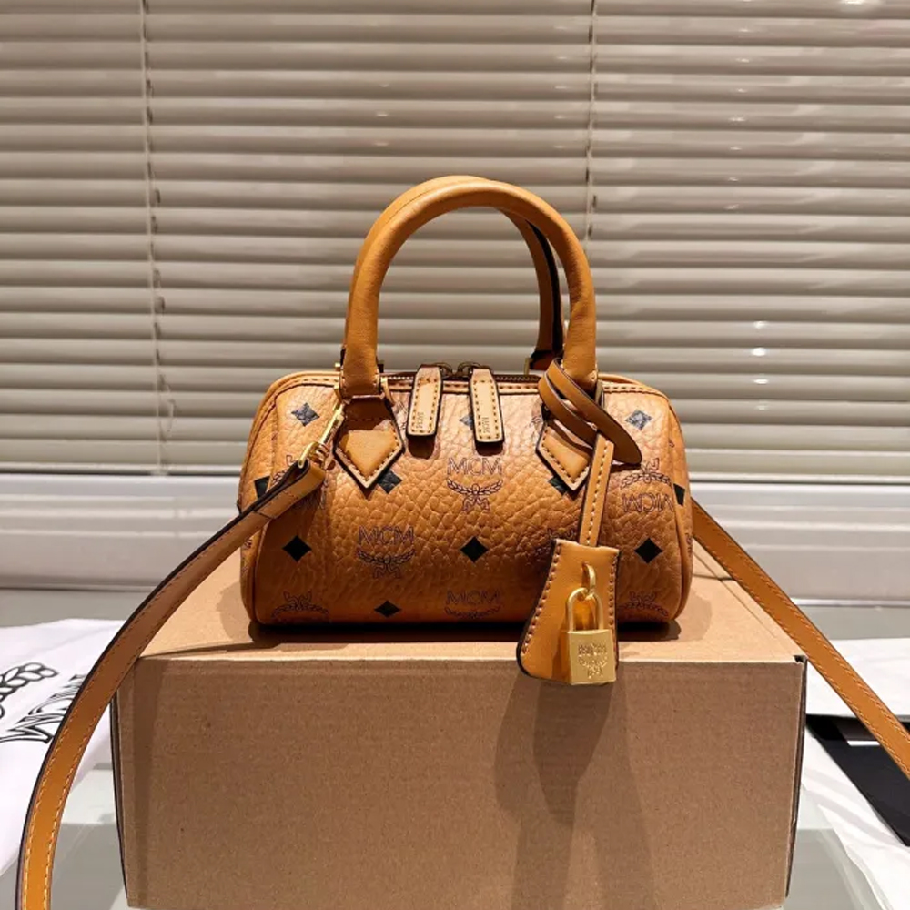 MCM Mini Boston Bag 024 LLS071 18.5cm