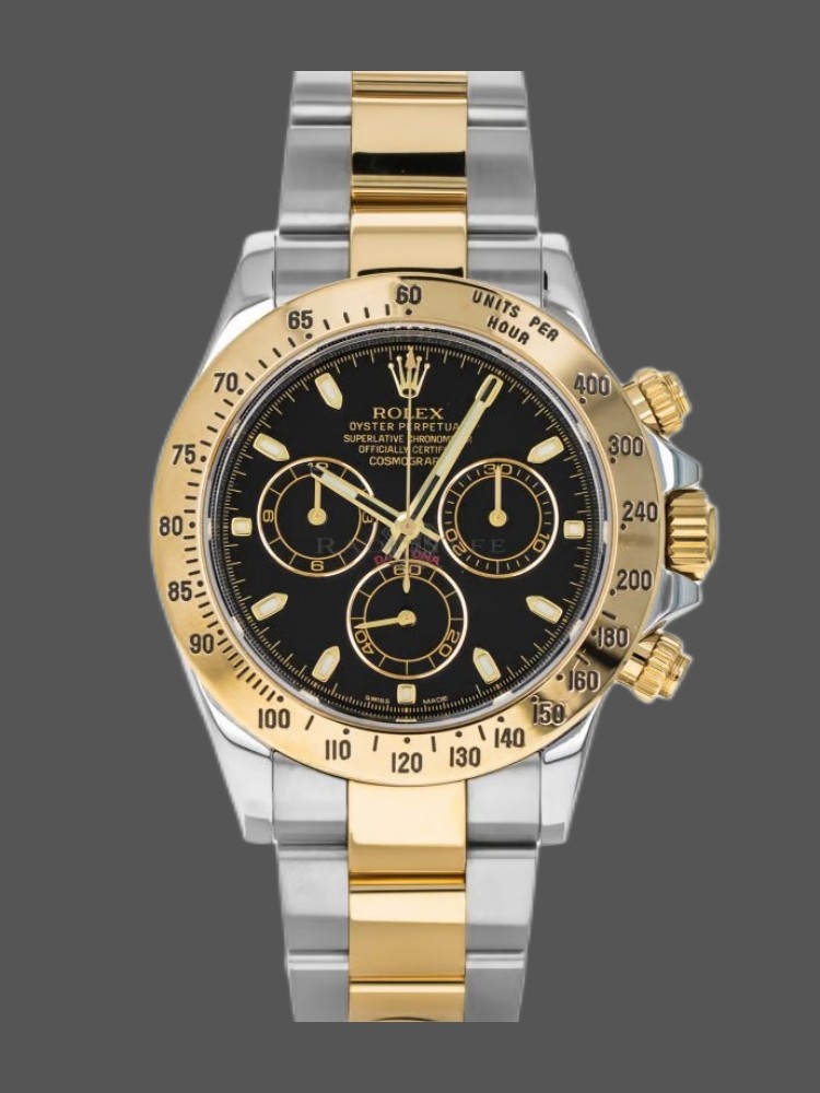 Rolex Daytona 116523 Stainless Steel Black Dial 40mm Mens Replica Watch