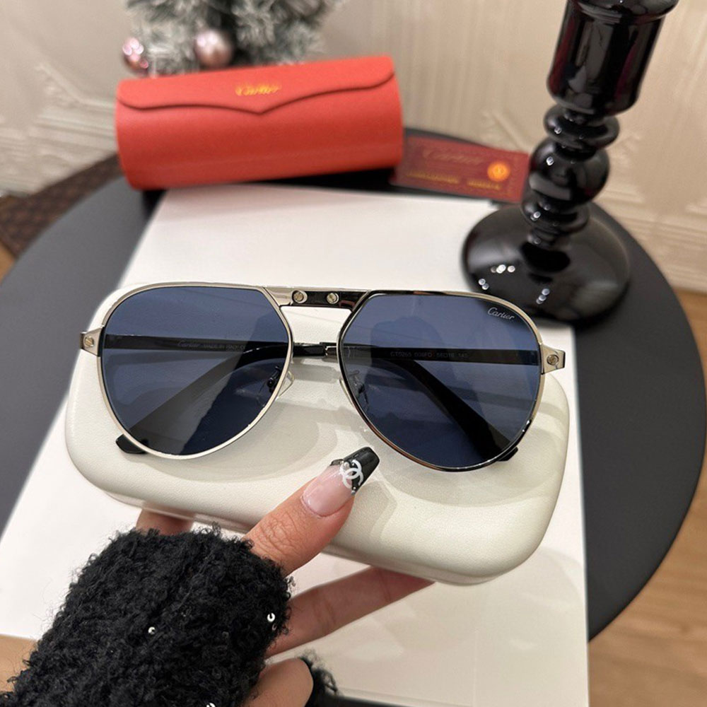 Cartier Metal irregular Line Sunglasses Top quality 锛�Replica锛�