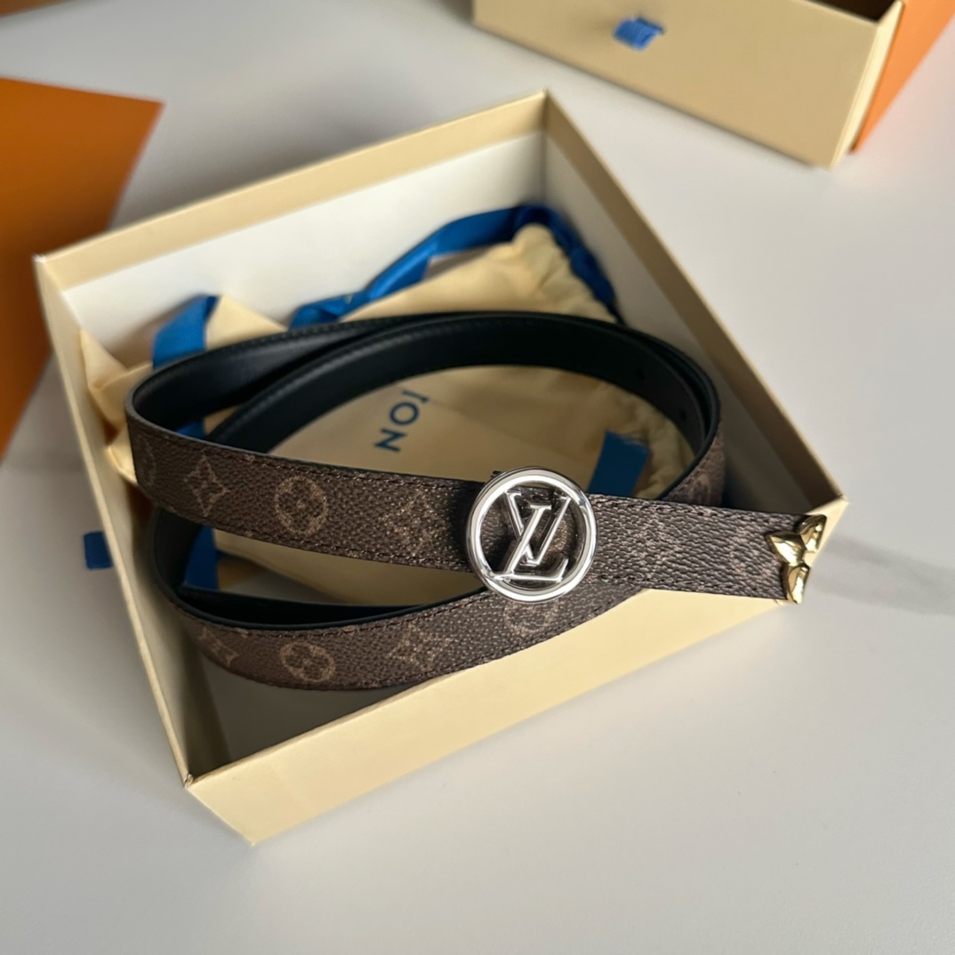 Louis Vuitton LV Leather Belts 1:1 Mirror Version
