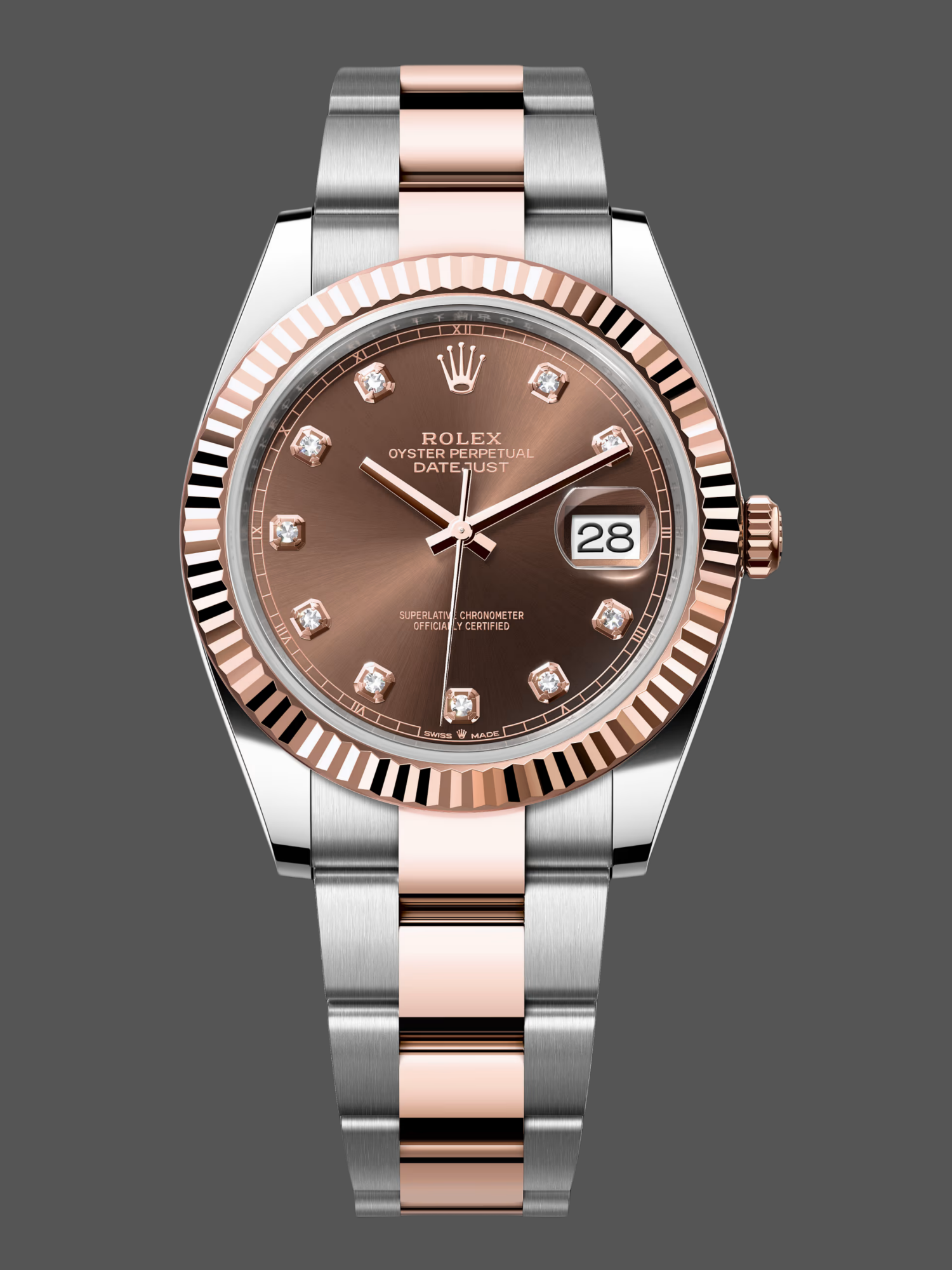 Rolex Datejust 126331 0003 Chocolate Diamond Oyster 41mm Steel
