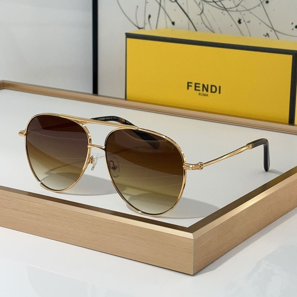 Fendi Aviator metal Sunglasses Top quality 锛�Replica锛�