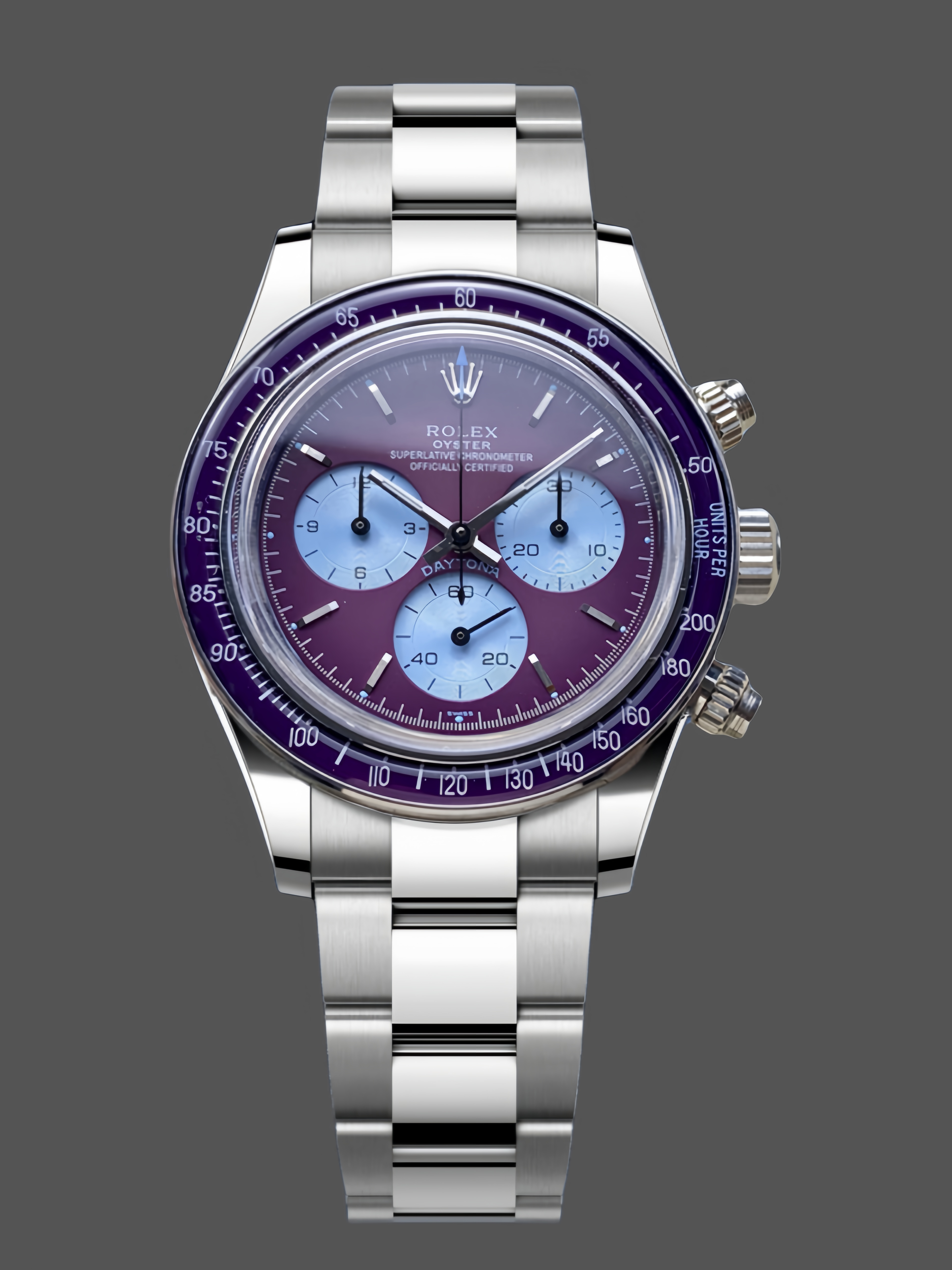Rolex Daytona Artisans de Genève Customized 40mm Burgundy Purple dial Mens Watch